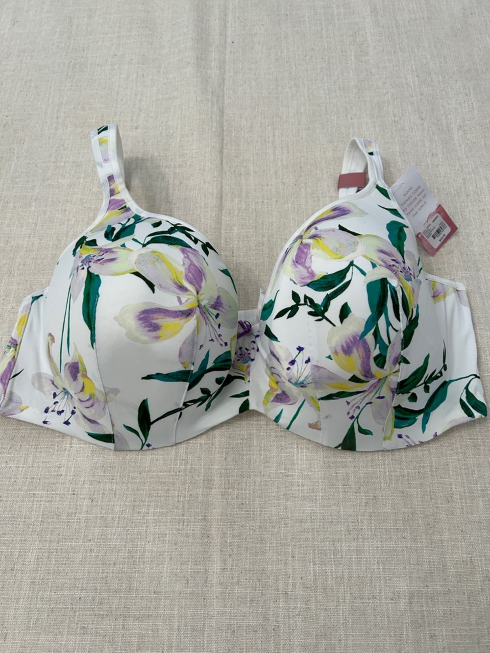 Cacique Lightly Lined Balconette Floral Bra Feminine 44DDD NWT - Picture 4 of 9